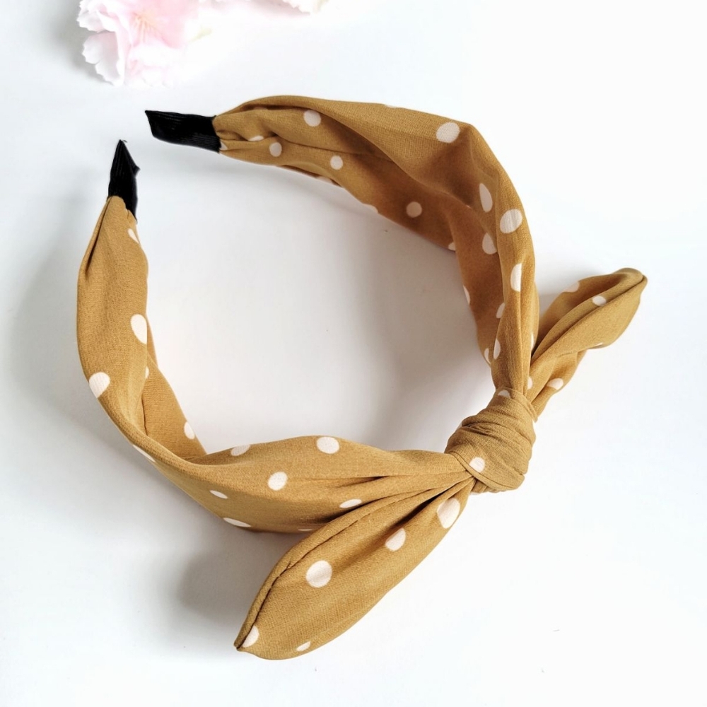 Mustard Yellow, Polka Headband